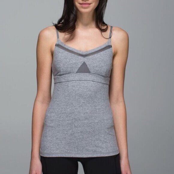 Lululemon Just Breathe Tank Heathered Slate Size 6 - Picture 2 of 11